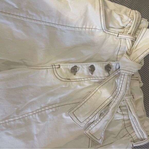 Trouser Jeans ecru with tan contrast stitching - Picture 2 of 3